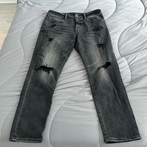 American Eagle ripped jeans, color black, size 32x30